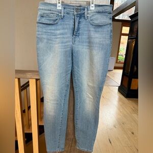 Lucky Brand Light Blue Mid Rise Skinny Ava  Ankle Jeans, Size 10 x 30